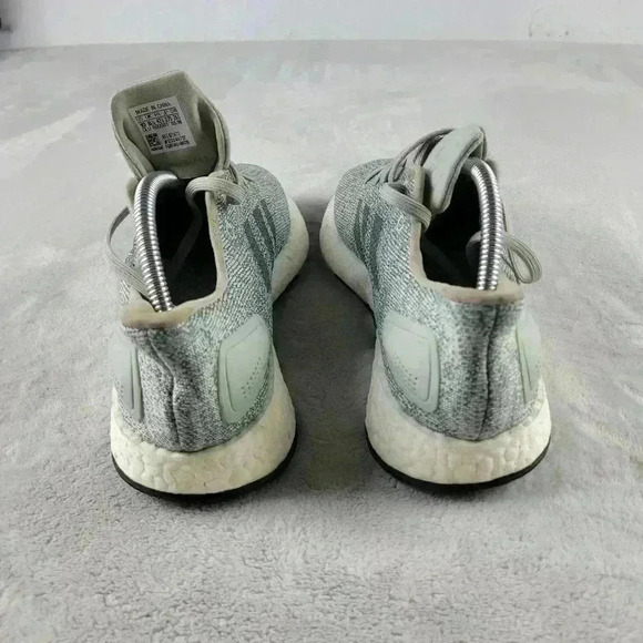Adidas Pure Boost Running Ash Silver Raw Green B75672 Women Size 10 - Picture 4 of 6
